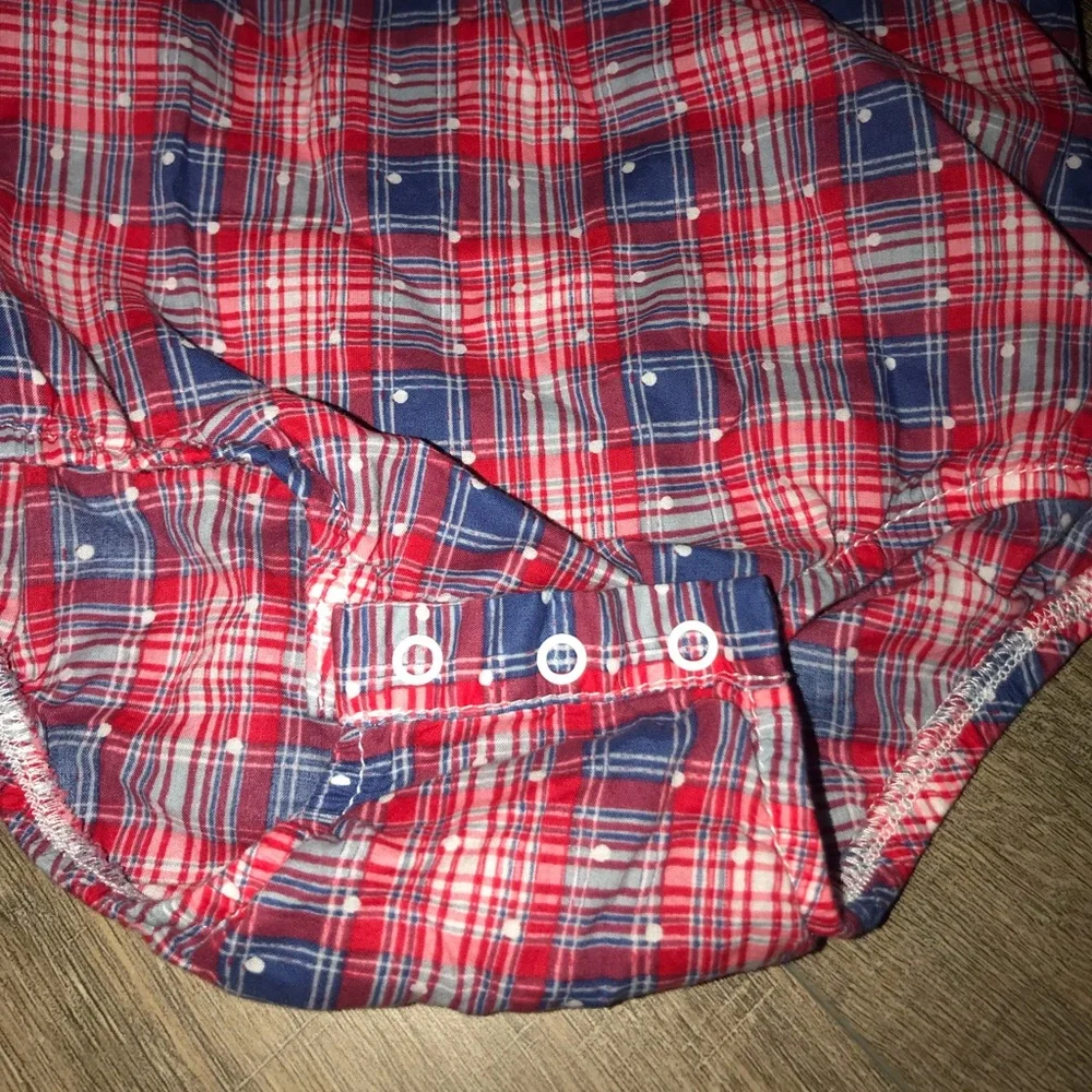 NWOT 5/$25 Osh Kosh Plaid Long Sleeve | Red White & Blue | Preppy Prep Classic